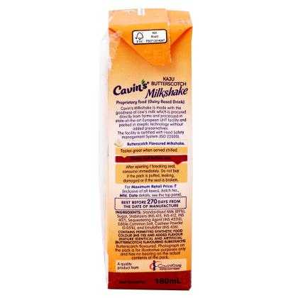 Cavin's Kaju Butterscotch Milkshake 180 ml (Tetra Pak) - Image 3