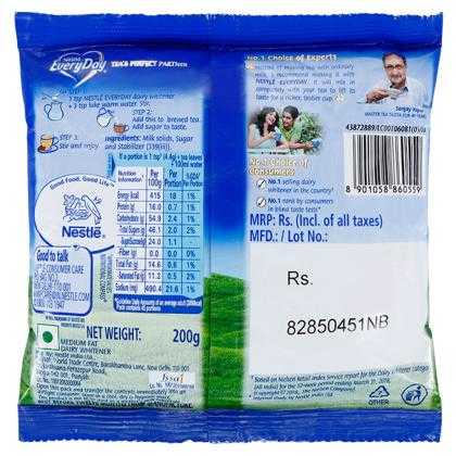 Nestle EveryDay Dairy Whitener 200 g (Pouch) - Image 2