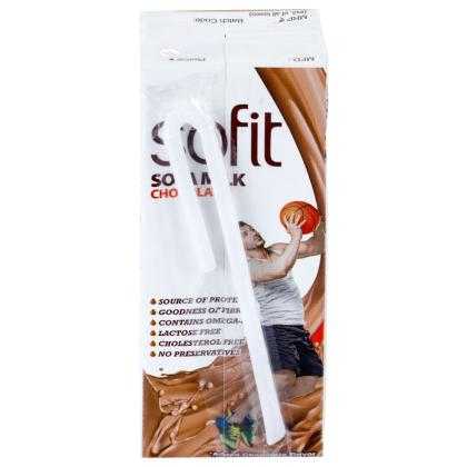 Sofit Chocolate Flavoured Soya Milk 200 ml (Tetra Pak) - Image 2
