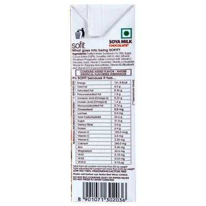 Sofit Chocolate Flavoured Soya Milk 200 ml (Tetra Pak) - Image 3