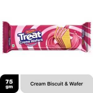 Britannia Treat Strawberry Creme Wafer 75 g
