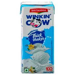 Britannia Winkin' Cow Vanilla Milkshake 180 ml (Tetra Pak)