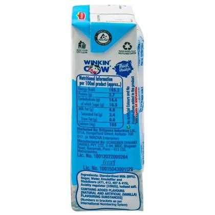 Britannia Winkin' Cow Vanilla Milkshake 180 ml (Tetra Pak) - Image 3