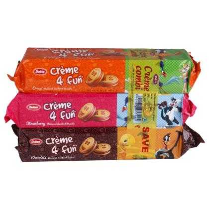 Dukes Creme 4 Fun Cream Biscuits Combo Pack 450 g
