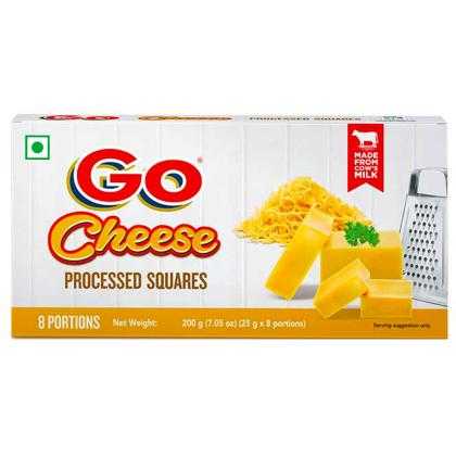 Go Processed Cheese Squares 200 g (Carton)