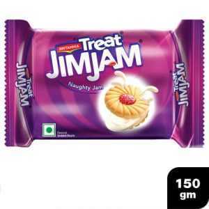 Britannia Treat Jim Jam Cream Biscuits 150 g