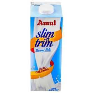 Amul Slim 'n' Trim Skimmed Long Life Milk 1 L (Tetra Pak)