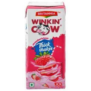 Britannia Winkin' Cow Strawberry Milkshake 180 ml (Tetra Pak)