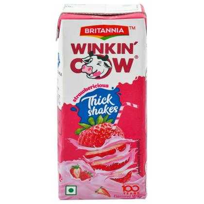 Britannia Winkin' Cow Strawberry Milkshake 180 ml (Tetra Pak)
