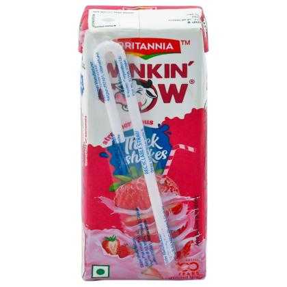 Britannia Winkin' Cow Strawberry Milkshake 180 ml (Tetra Pak) - Image 2