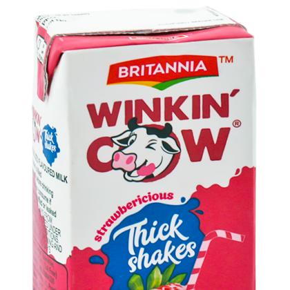 Britannia Winkin' Cow Strawberry Milkshake 180 ml (Tetra Pak) - Image 9