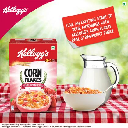 Kellogg's Corn Flakes With Real Strawberry Puree 300 g - Image 9