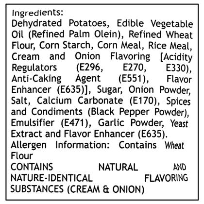 Oishi Cream & Onion Potato Fitz 65 g - Image 4