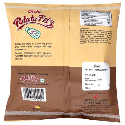 Oishi Plain Salted Potato Fitz 65 g - Image 6