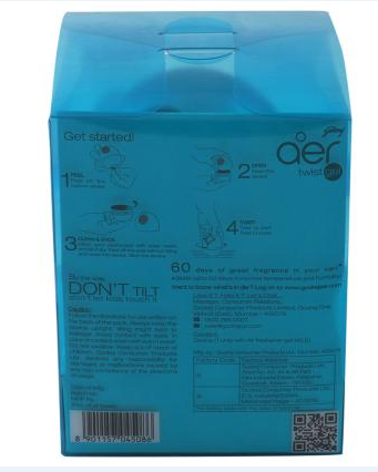 Godrej Aer Twist Cool Surf Blue Car Freshener Gel 45 g - Image 2
