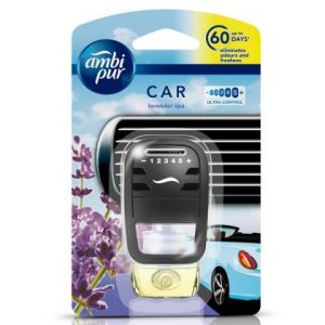 Ambi Pur Car Lavender Spa Car Freshener Starter Kit & Refill 7.5 ml