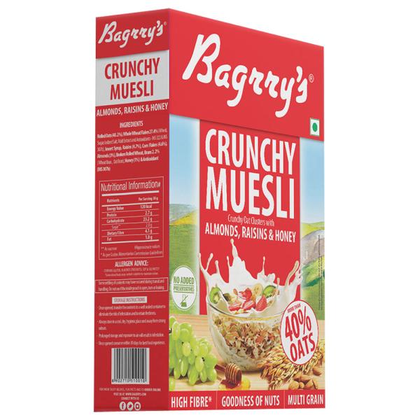 Bagrry’s Crunchy Muesli With Almonds Raisins & Honey 500 g Basket Hunt