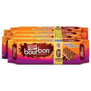 Britannia Bourbon The Original Cream Biscuits 120 g (Buy 4 Get 1)