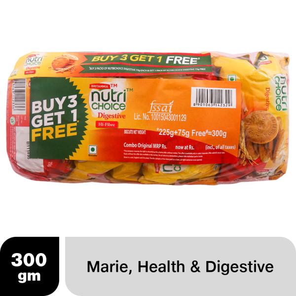 Britannia NutriChoice Digestive Biscuits 75 g (Buy 3 Get 1)