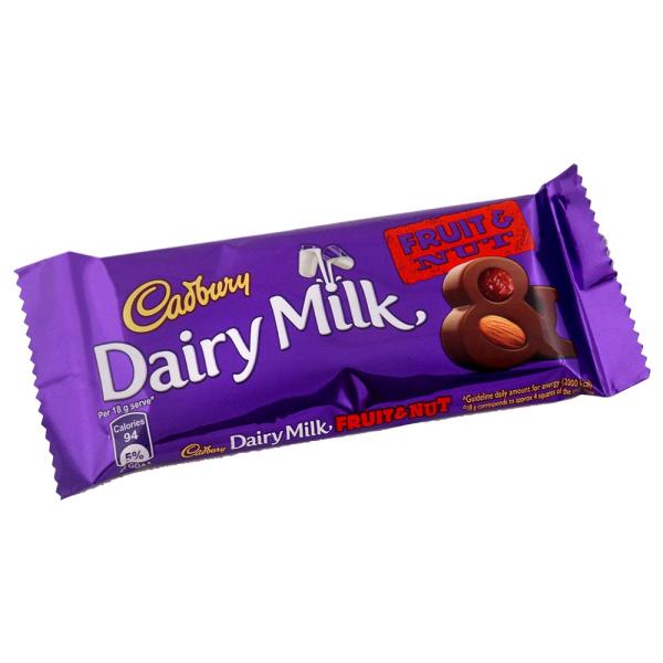 Cadbury Dairy Milk Fruit & Nut Chocolate Bar 36 g Basket Hunt