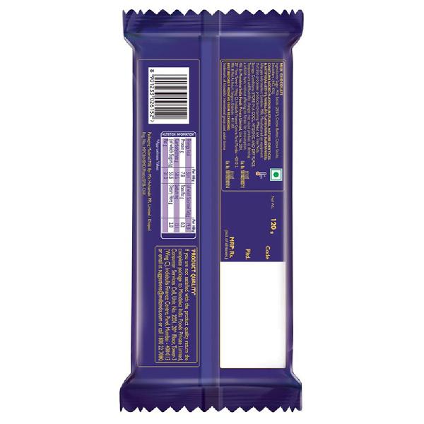 Cadbury Dairy Milk Silk Bubbly Chocolate Bar 120 G Basket