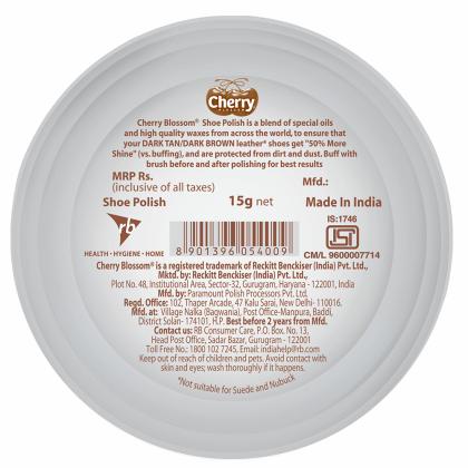 Cherry Blossom Dark Tan Shoe Polish 15 g - Image 3
