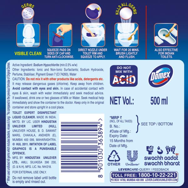 Domex Original Disinfectant Toilet Expert Cleaner 500 ml | Basket Hunt