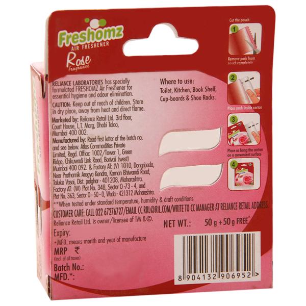 Freshomz Rose Air Freshener Block 50 g (Buy 1 Get 1 Free) - Image 7
