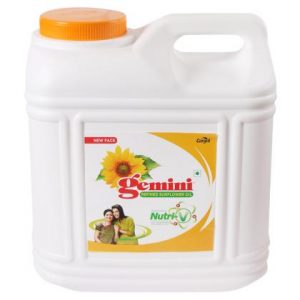 Gemini Refined Enriched With Nutri- V Sunflower Oil 15 L