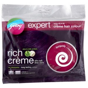 Godrej Expert Rich Creme Ammonia Free Hair Colour, Burgundy (20 g + 20 ml)