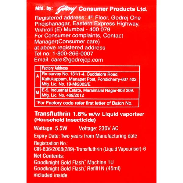 Good Knight Gold Flash Mosquito Repellent Machine + Refill 45 ml - Image 2