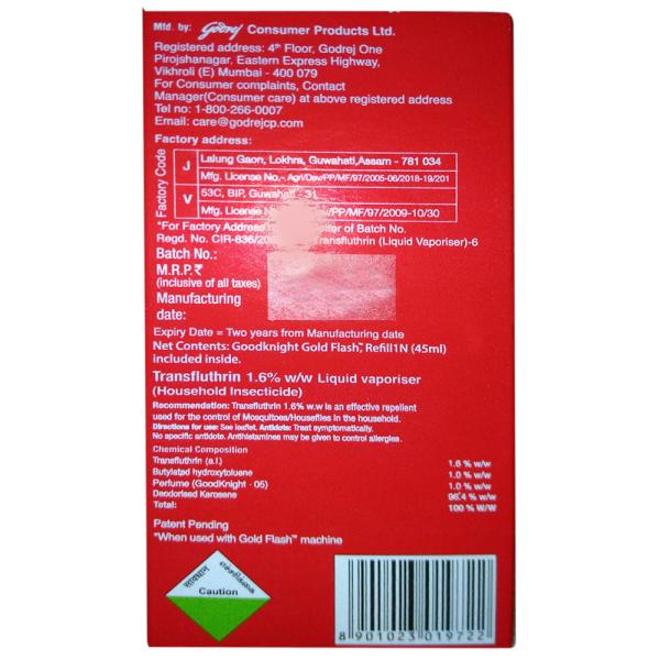 Good Knight Gold Flash Mosquito Repellent Refill 45 ml - Image 2