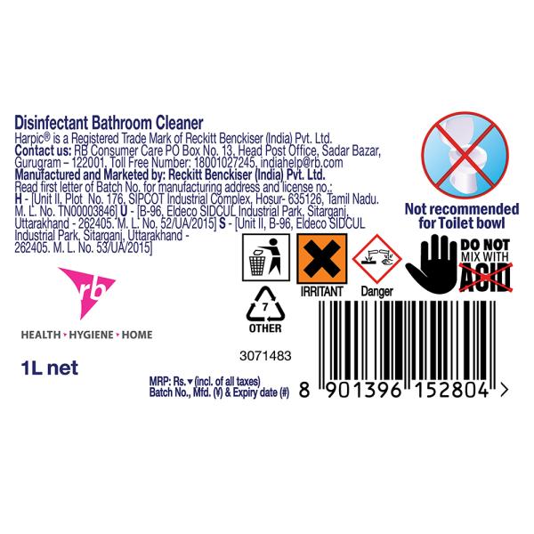 Harpic Lemon Disinfectant Bathroom Cleaner 1 L - Image 11
