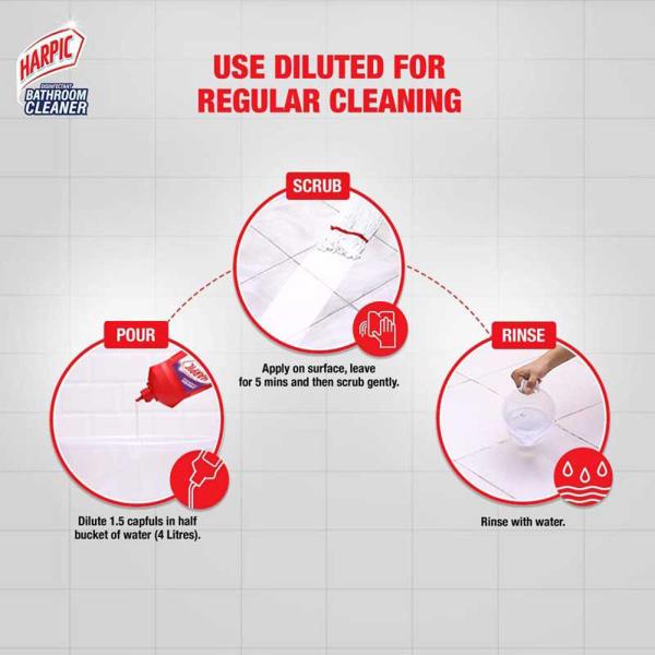 Harpic Lemon Disinfectant Bathroom Cleaner 1 L - Image 9