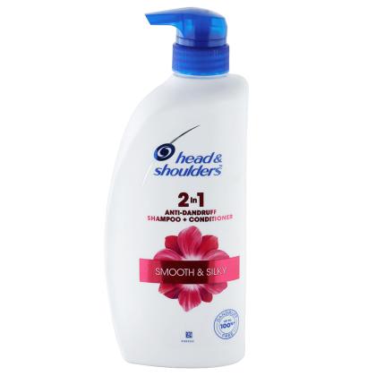 Head & Shoulders 2-In-1 Smooth & Silky Anti-Dandruff Shampoo + Conditioner 650 ml - Image 2