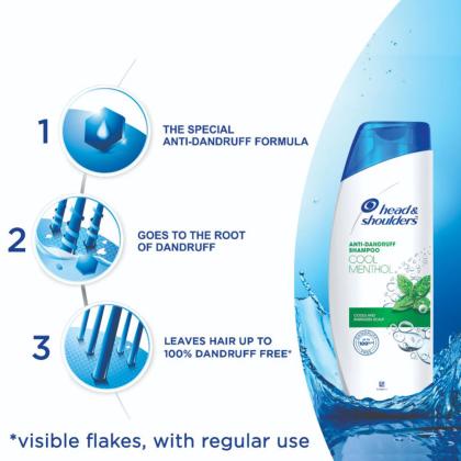 Head & Shoulders Cool Menthol Anti-Dandruff Shampoo 340 ml - Image 6