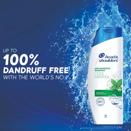 Head & Shoulders Cool Menthol Anti-Dandruff Shampoo 340 ml - Image 2