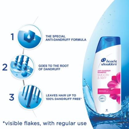 Head & Shoulders Smooth & Silky Anti-Dandruff Shampoo 340 ml - Image 6
