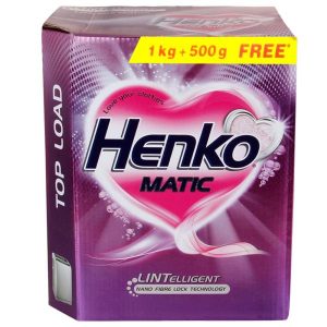 Henko Matic Top Load Detergent Powder 1 kg (Get 500 g Free)