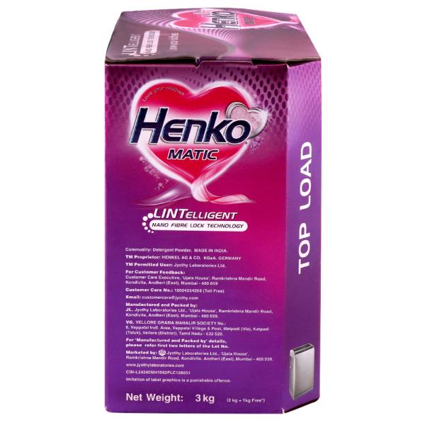 Henko Matic Top Load Detergent Powder 2 kg (Get Extra 1 kg Free) - Image 8