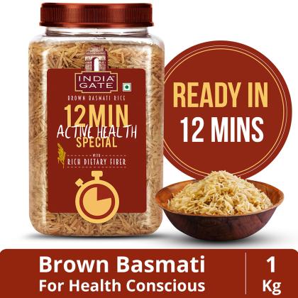 India Gate 12 Min Active Health Special Brown Basmati Rice 1 kg