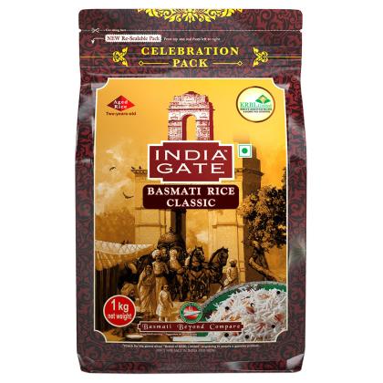 India Gate Classic Basmati Rice 1 kg - Image 2