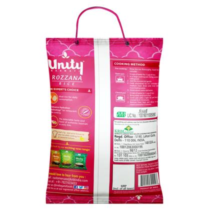 India Gate Unity Rozzana Basmati Rice 5 kg - Image 3