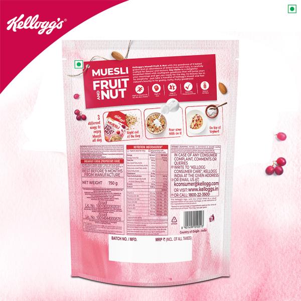 Kellogg’s Fruit & Nut Crunchy Muesli 750 g Basket Hunt