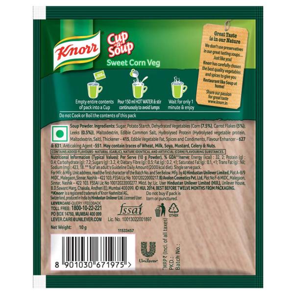 Knorr Sweet Corn Veg Instant Cup-a-Soup 12 g (Pouch) - Image 12