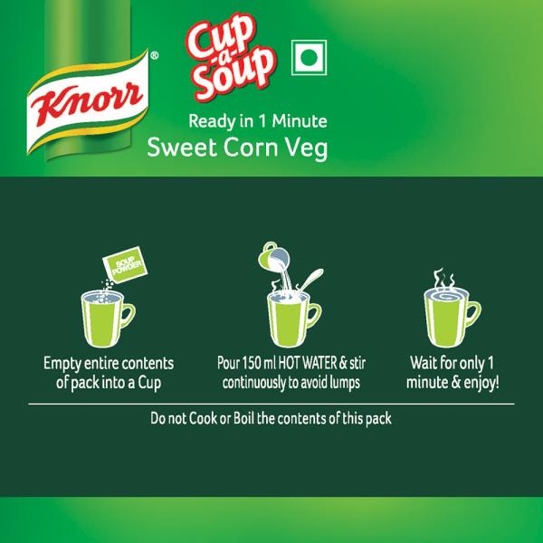 Knorr Sweet Corn Veg Instant Cup-a-Soup 12 g (Pouch) - Image 10