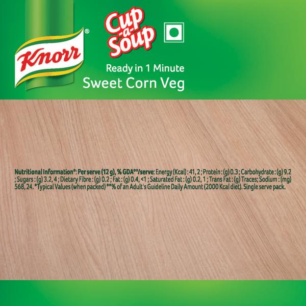 Knorr Sweet Corn Veg Instant Cup-a-Soup 12 g (Pouch) - Image 9