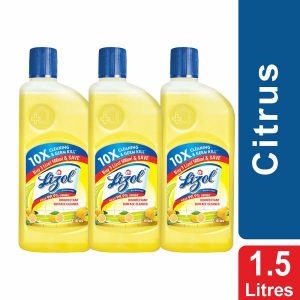 Lizol Citrus Disinfectant Surface Cleaner 500 ml (Pack of 3)