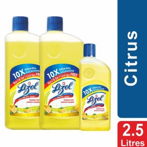 Lizol Citrus Disinfectant Surface & FLoor Cleaner 975 ml (Buy 2 Get 1 500 ml Free)