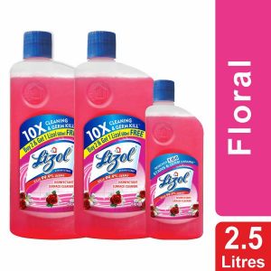 Lizol Disinfectant Surface & Floor Cleaner Floral 975 ml (Buy 2 Get 1 500 ml Free)